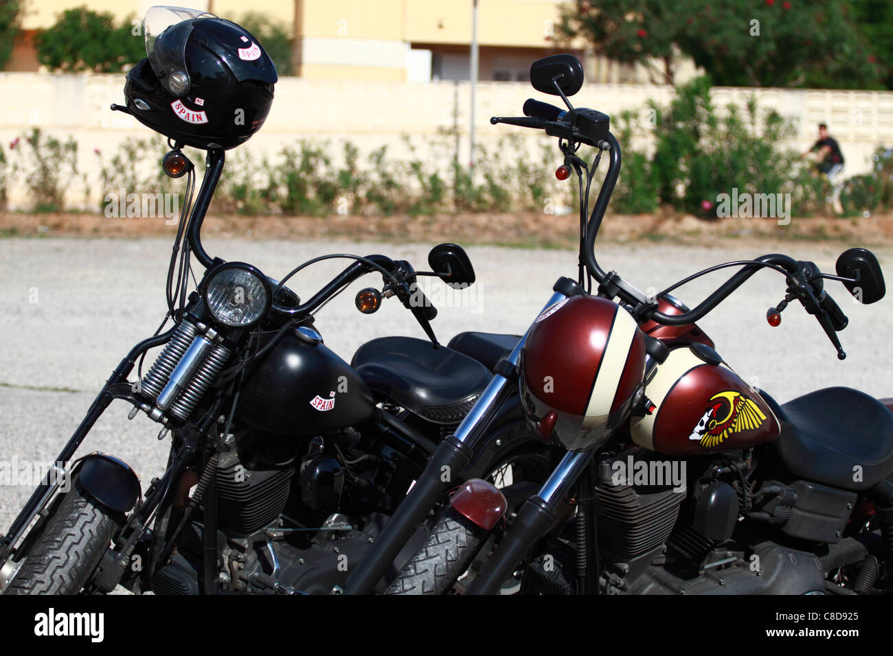 Harley Davidson, headlight detail Stock Photo