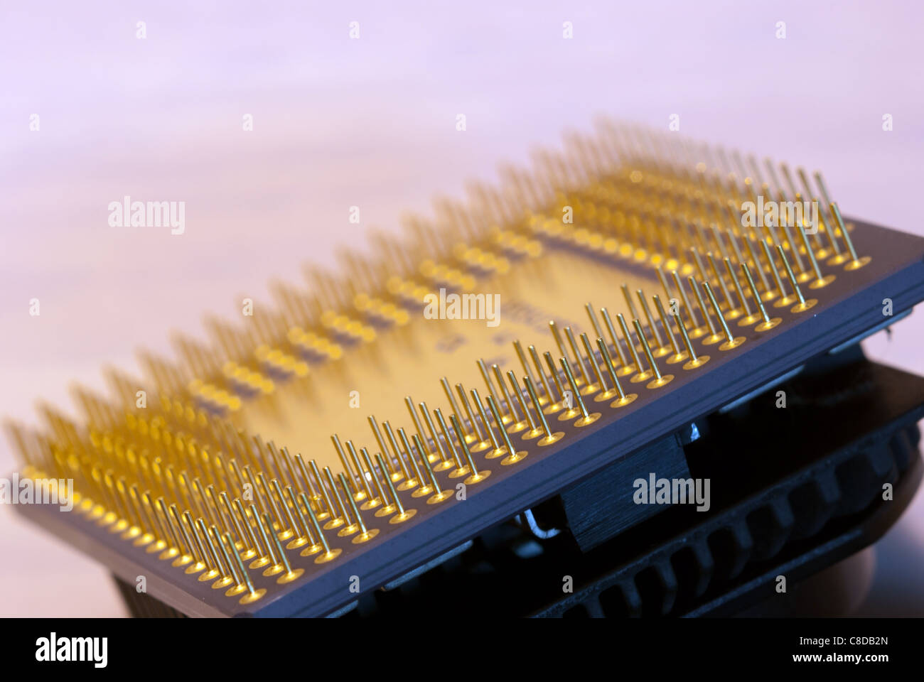 Intel Pentium overdrive microprocessor close up Stock Photo