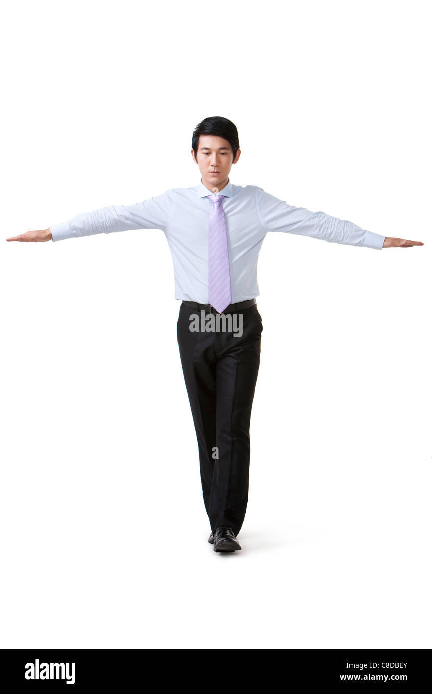 Man in suit standing straight Cut Out Stock Images & Pictures Alamy