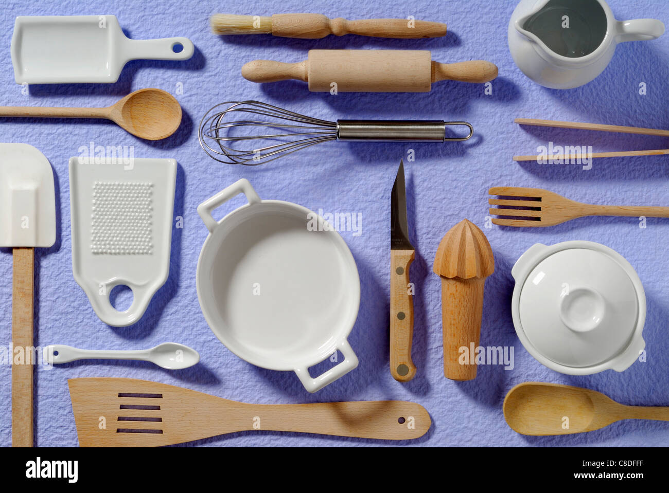 Composition with cooking implements Stock Photo - Alamy