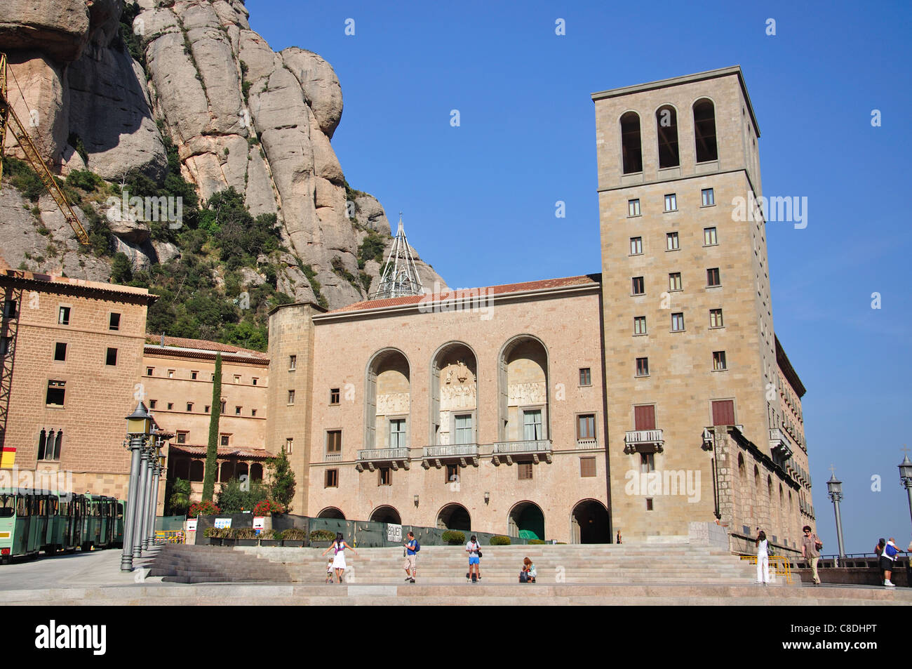 Santa Maria de Montserrat Benedictine Abbey, Montserrat, Province of Barcelona, Catalonia, Spain Stock Photo