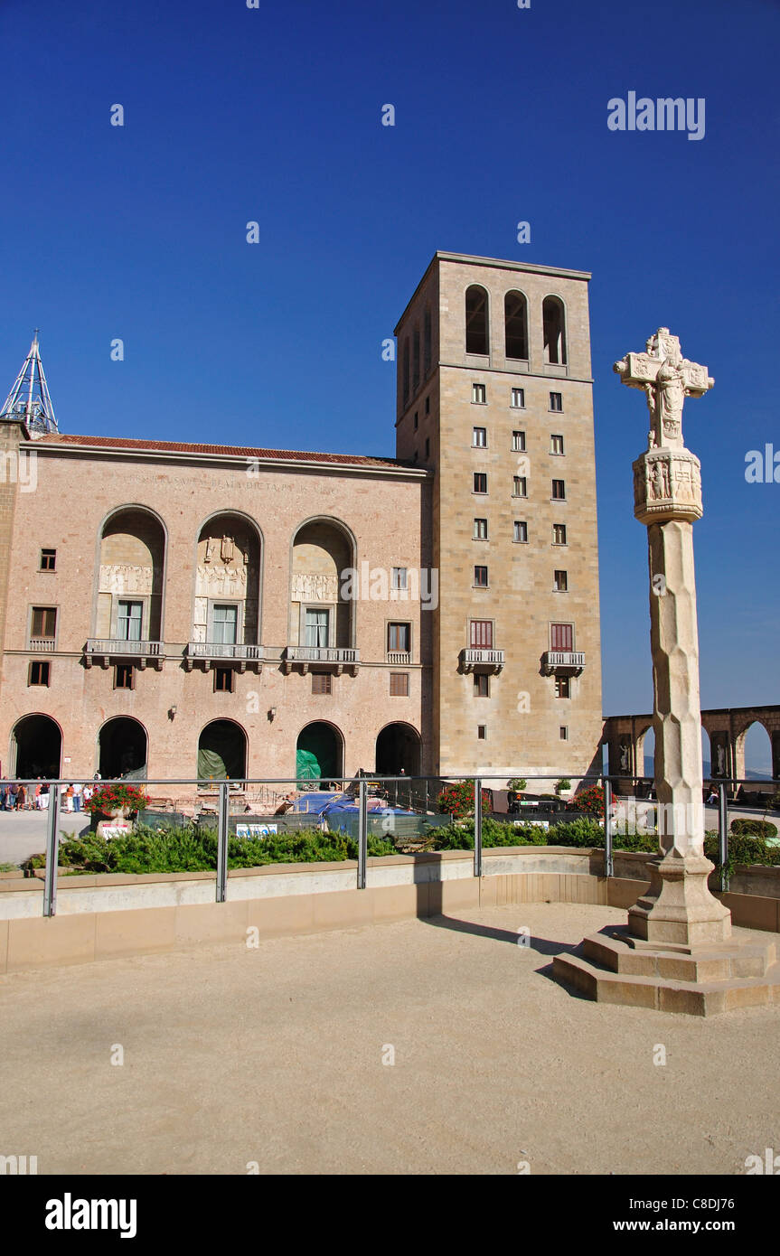 Santa Maria de Montserrat Benedictine Abbey, Montserrat, Province of Barcelona, Catalonia, Spain Stock Photo