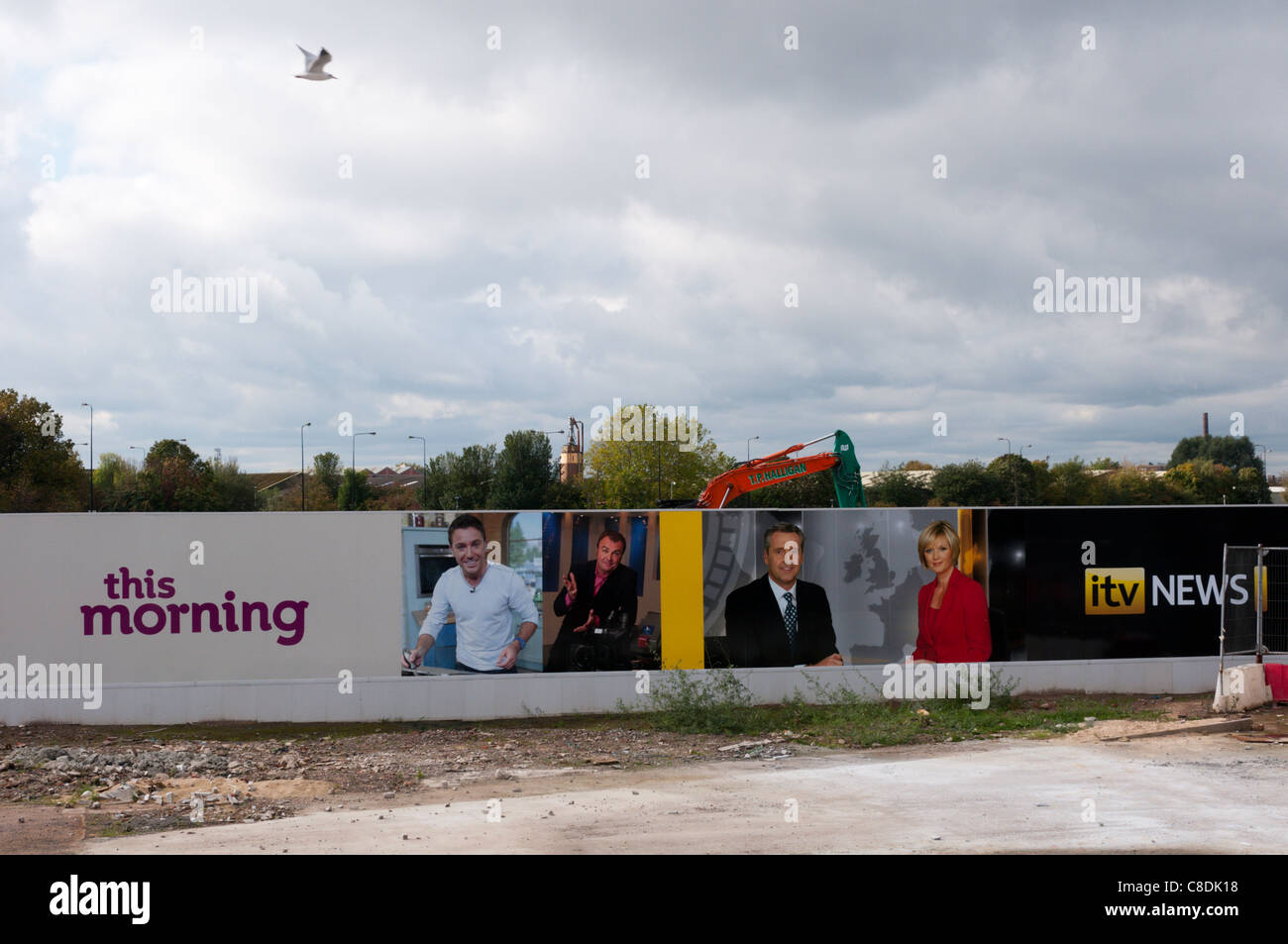 Development site for ITV at Trafford Wharf in Salford Quays, Manchester, England Stock Photo