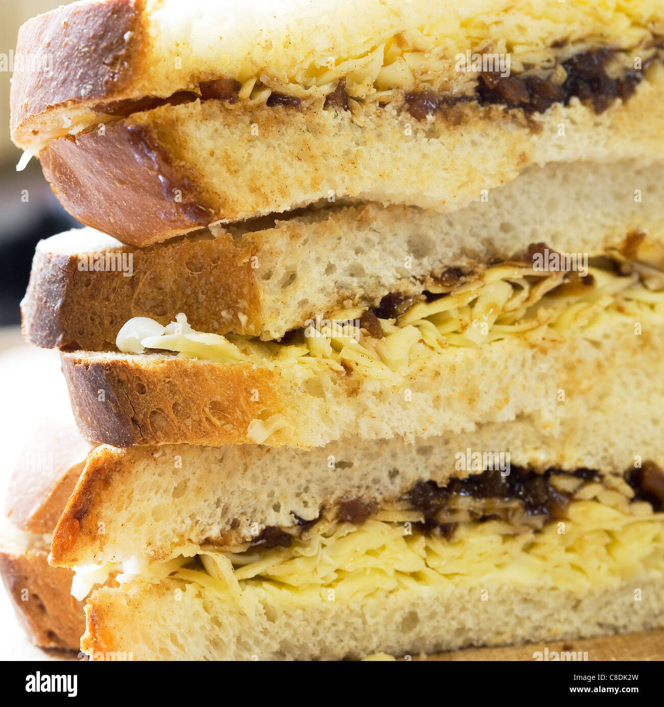 Cheese and pickle sandwich Stock Photo Alamy