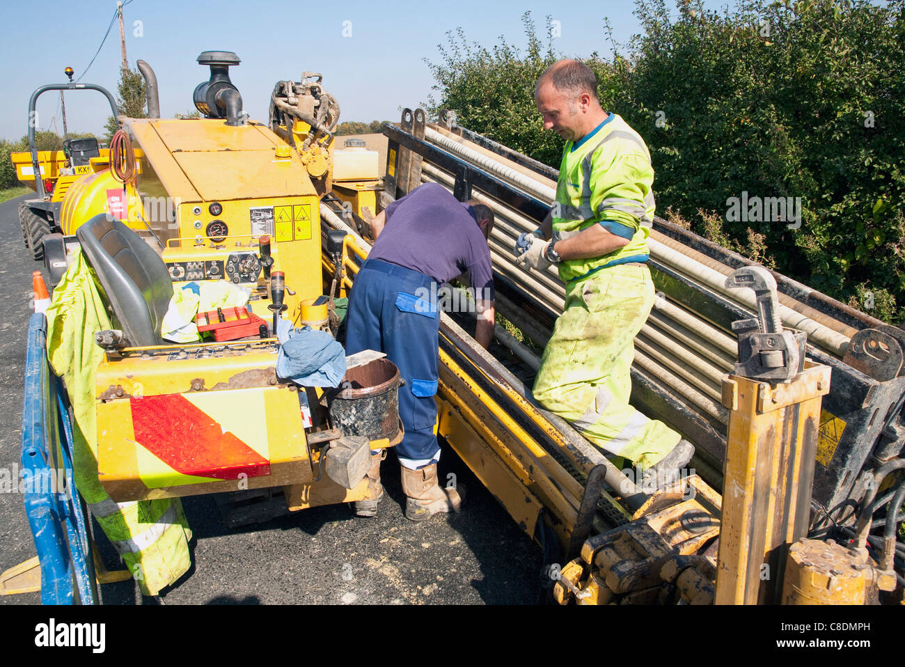Pipe laying machinery Stock Photo Alamy