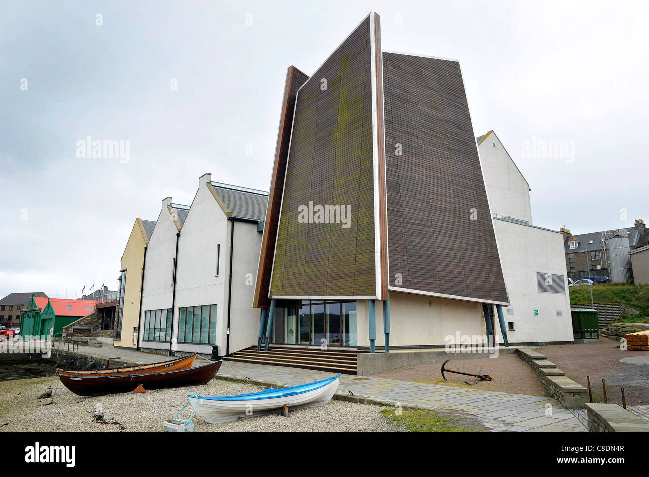 Exterior view of the Shetland Museum and Archives in Lerwick, Shetland ...