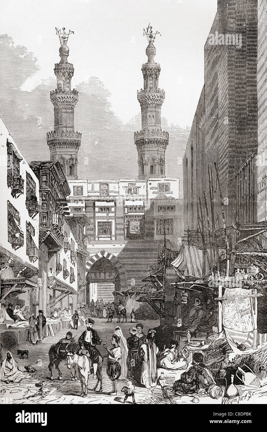 Bab-El-Mutawellee, Cairo, Egypt in the late 19th century. Stock Photo