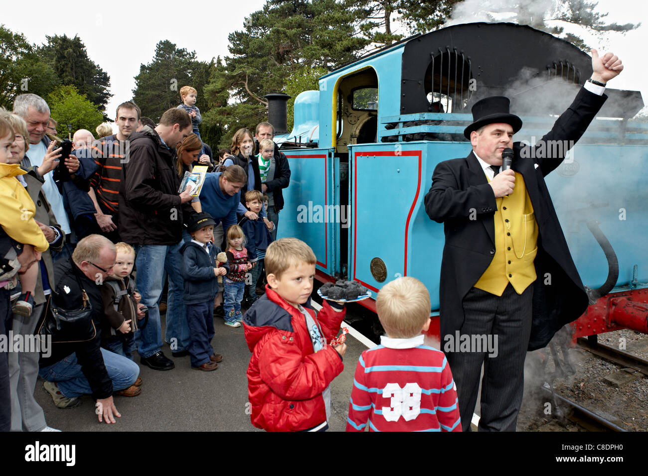 Thomas the Tank Engine and Sir Topham Hatt Cheltenham Rail Station, Gloucestershire England UK Stock Photo