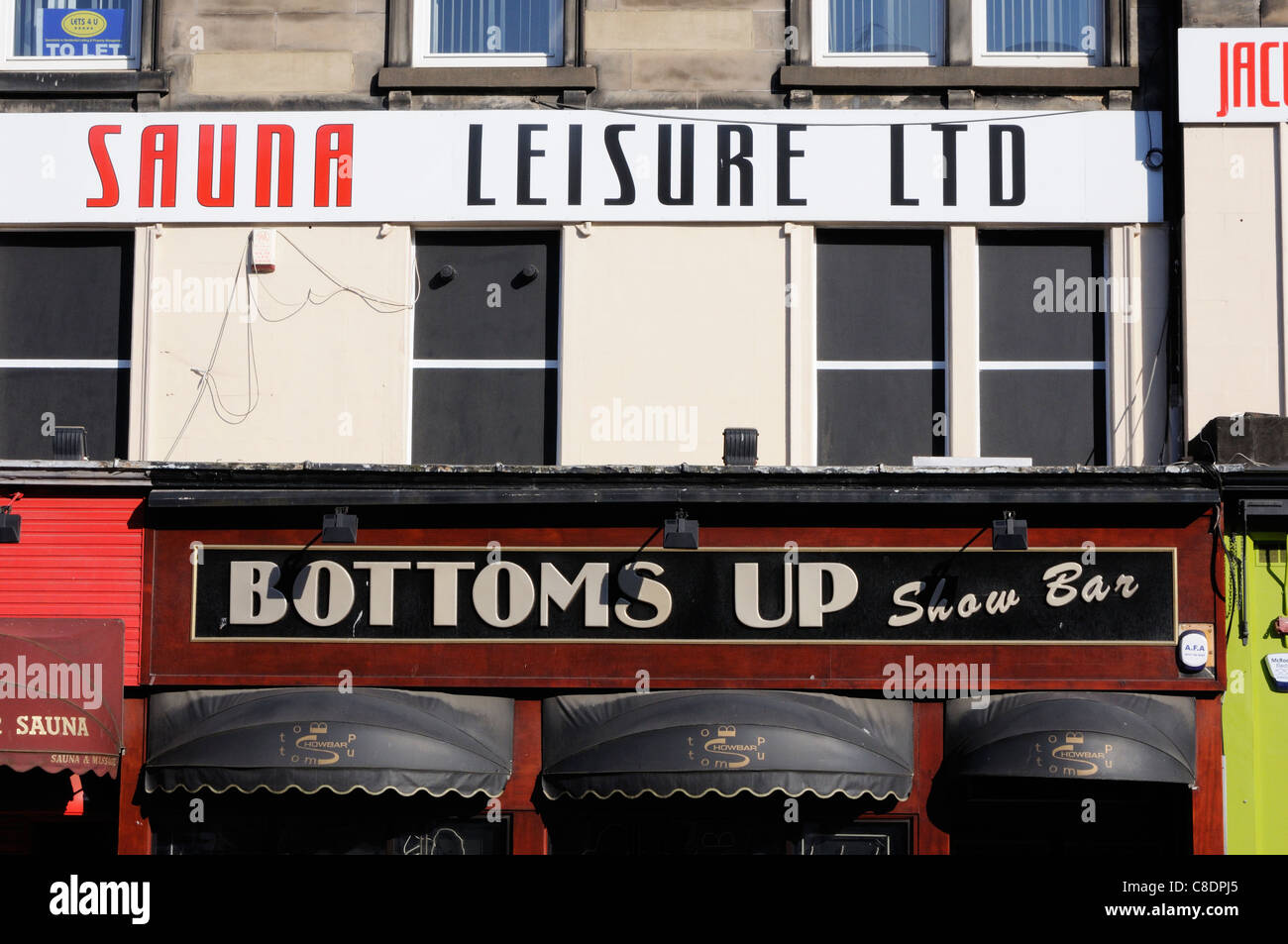 Sauna and Show Bar on Lothian Road, Edinburgh Stock Photo - Alamy