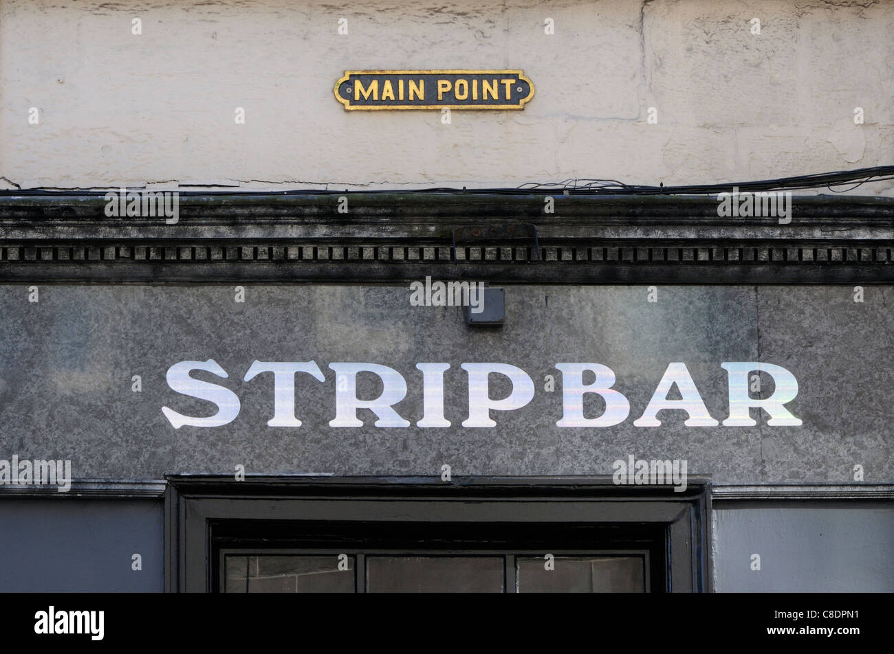 Strip Bar in Edinburgh's 'Pubic Triangle' Stock Photo Alamy