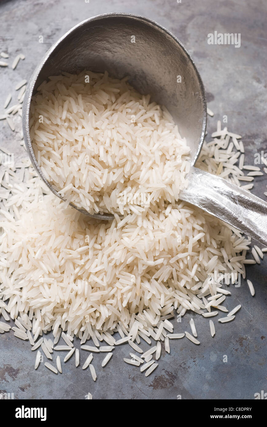 Ladled Rice Ladle of Basmati rice Stock Photo - Alamy