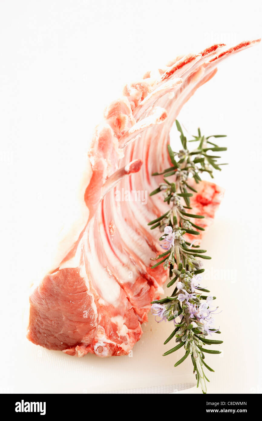 Raw lamb chops Stock Photo Alamy