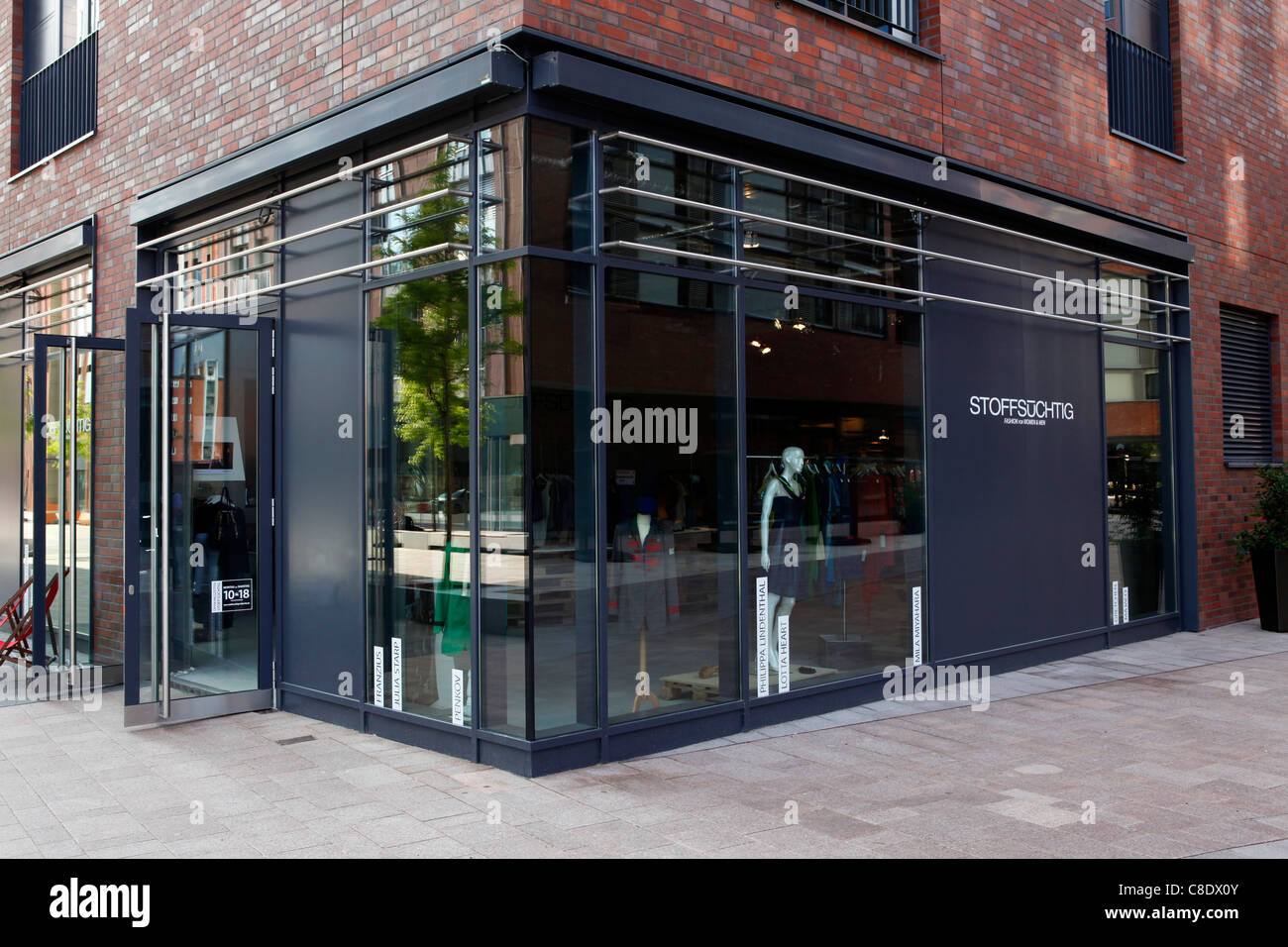 Stoffsuechtig, one of the new boutique shops which has opened in the  HafenCity, Hamburg, Germany Stock Photo - Alamy