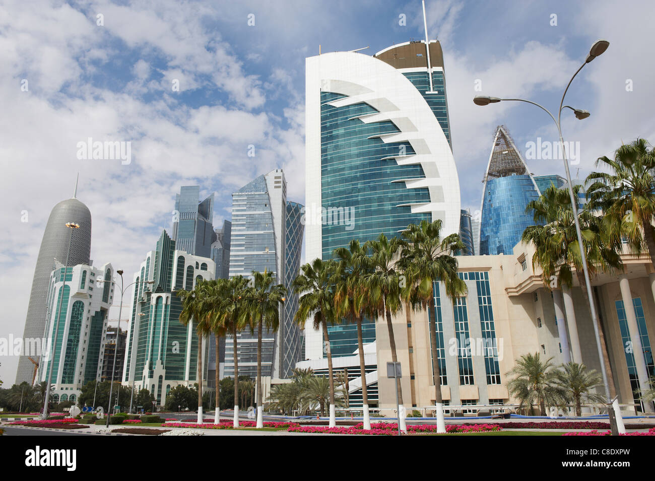 skyscrapers new buildings in the city center doha qatar Stock Photo