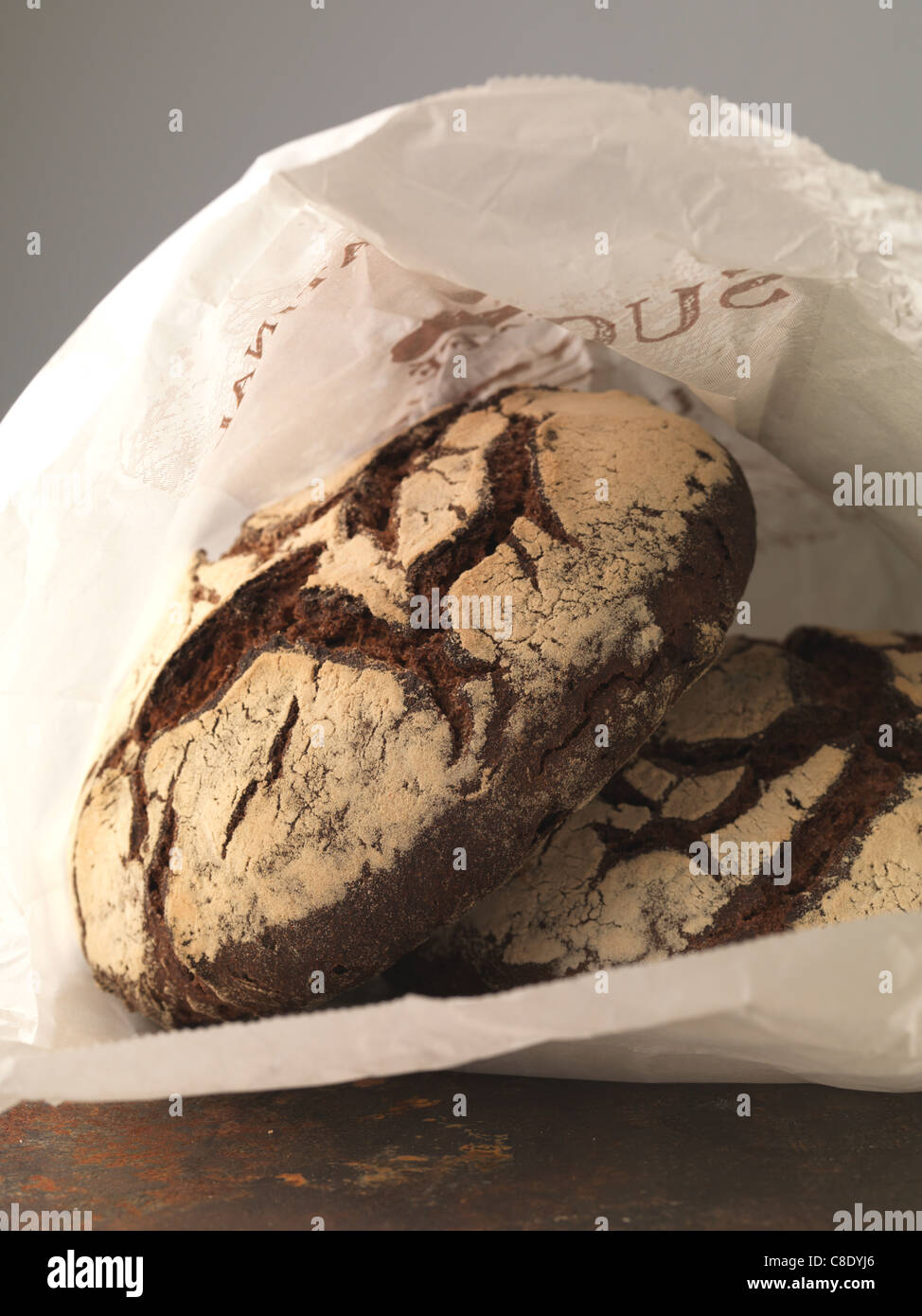 Round loaves of bread Stock Photo Alamy