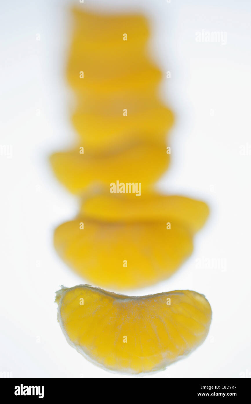 Sections of mandarin oranges Stock Photo Alamy