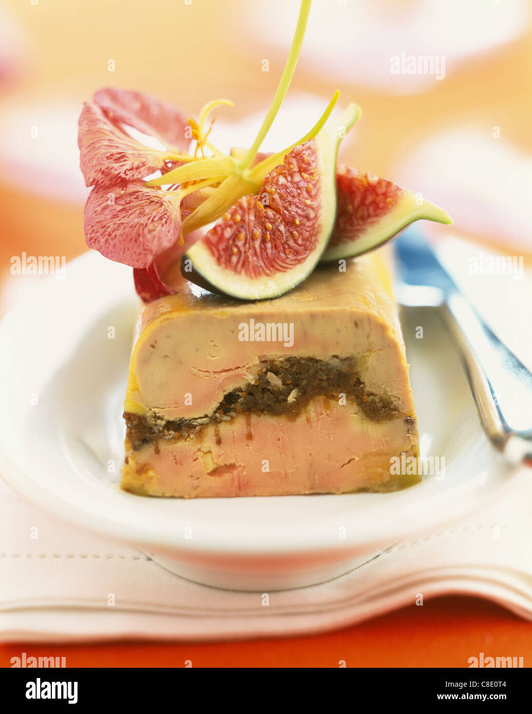 Foie gras and fig terrine Stock Photo Alamy