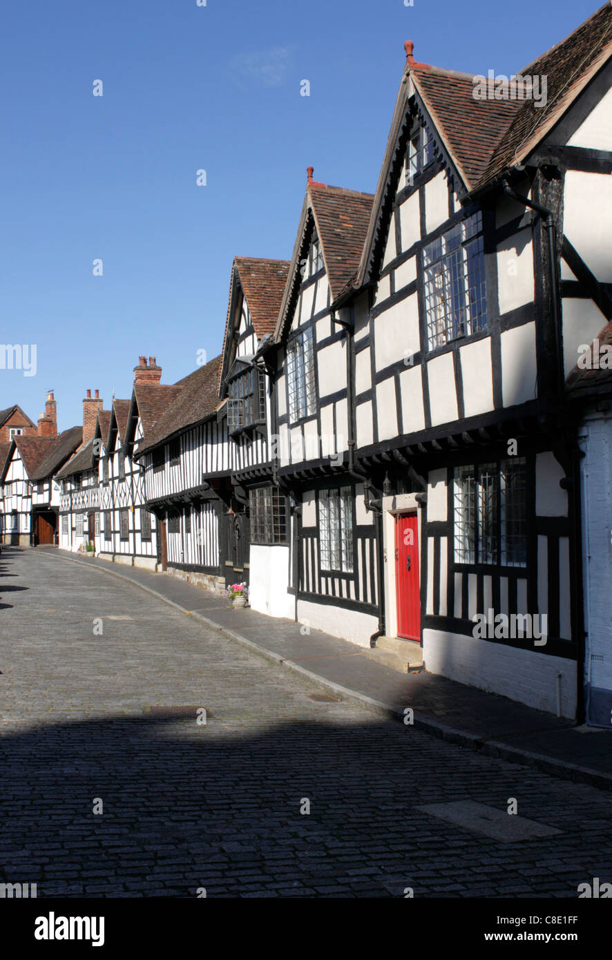 Tudor houses in Mill Street Warwick Stock Photo Alamy