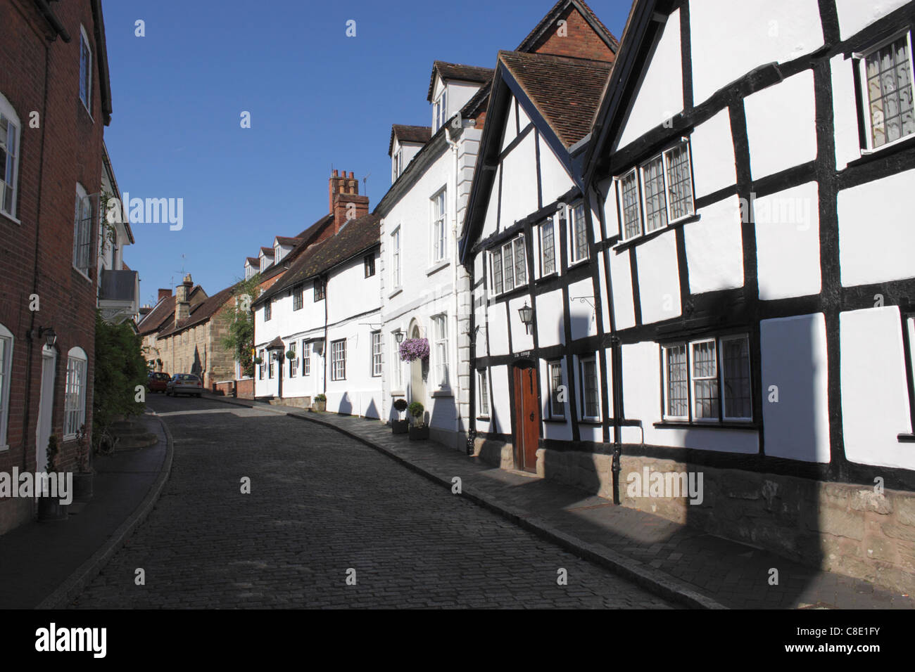 Tudor houses in Mill Street Warwick Stock Photo Alamy