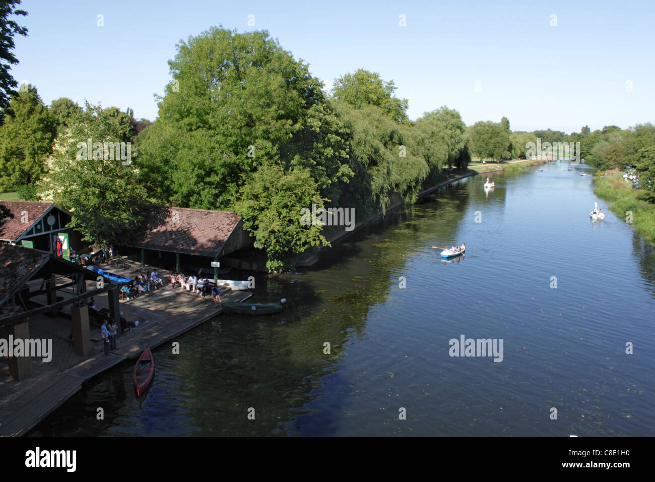 River Avon at Warwick Warwickshire Stock Photo