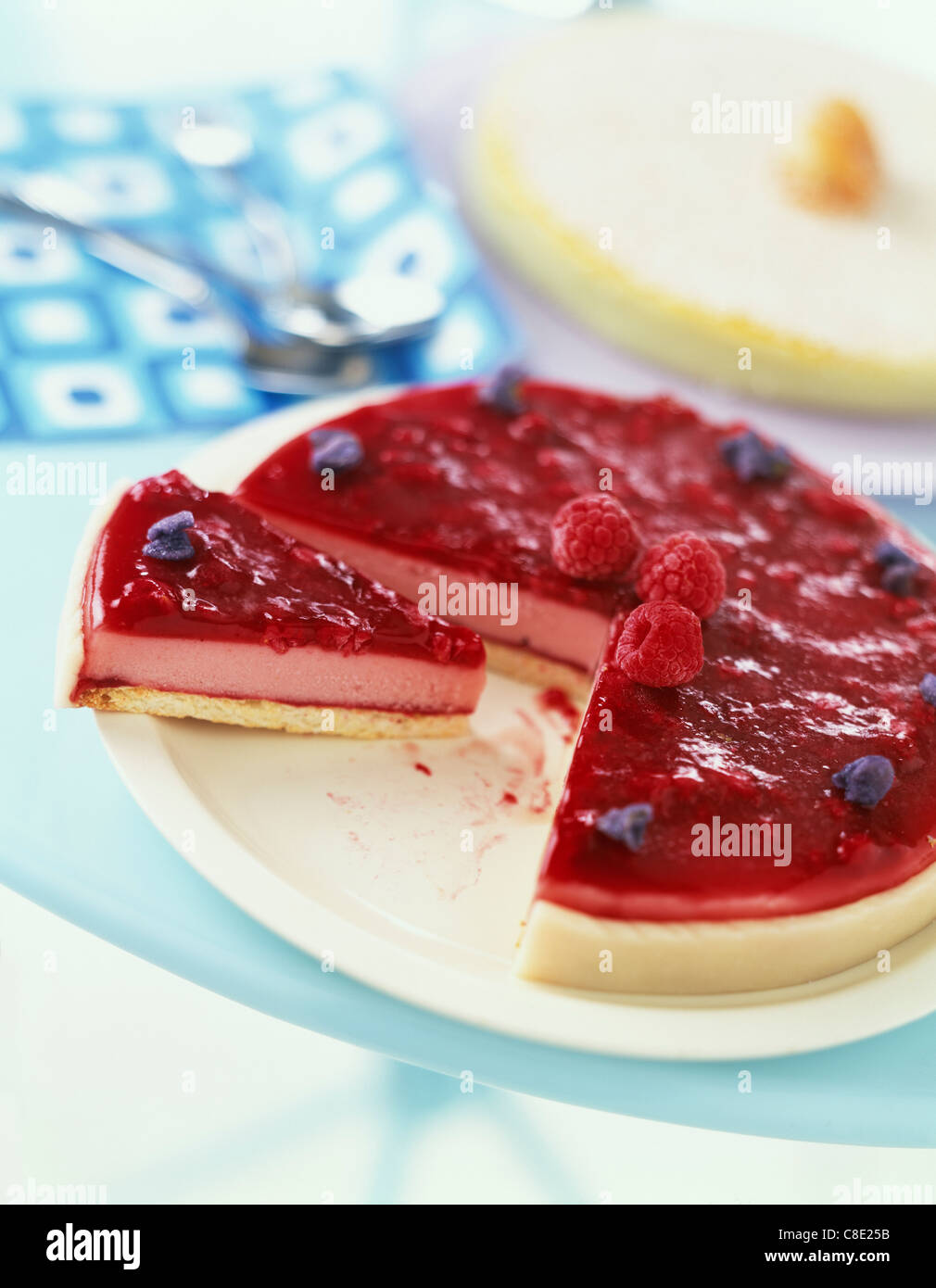 Iced Raspberry Tart Raspberry sorbet iced tart Stock Photo - Alamy
