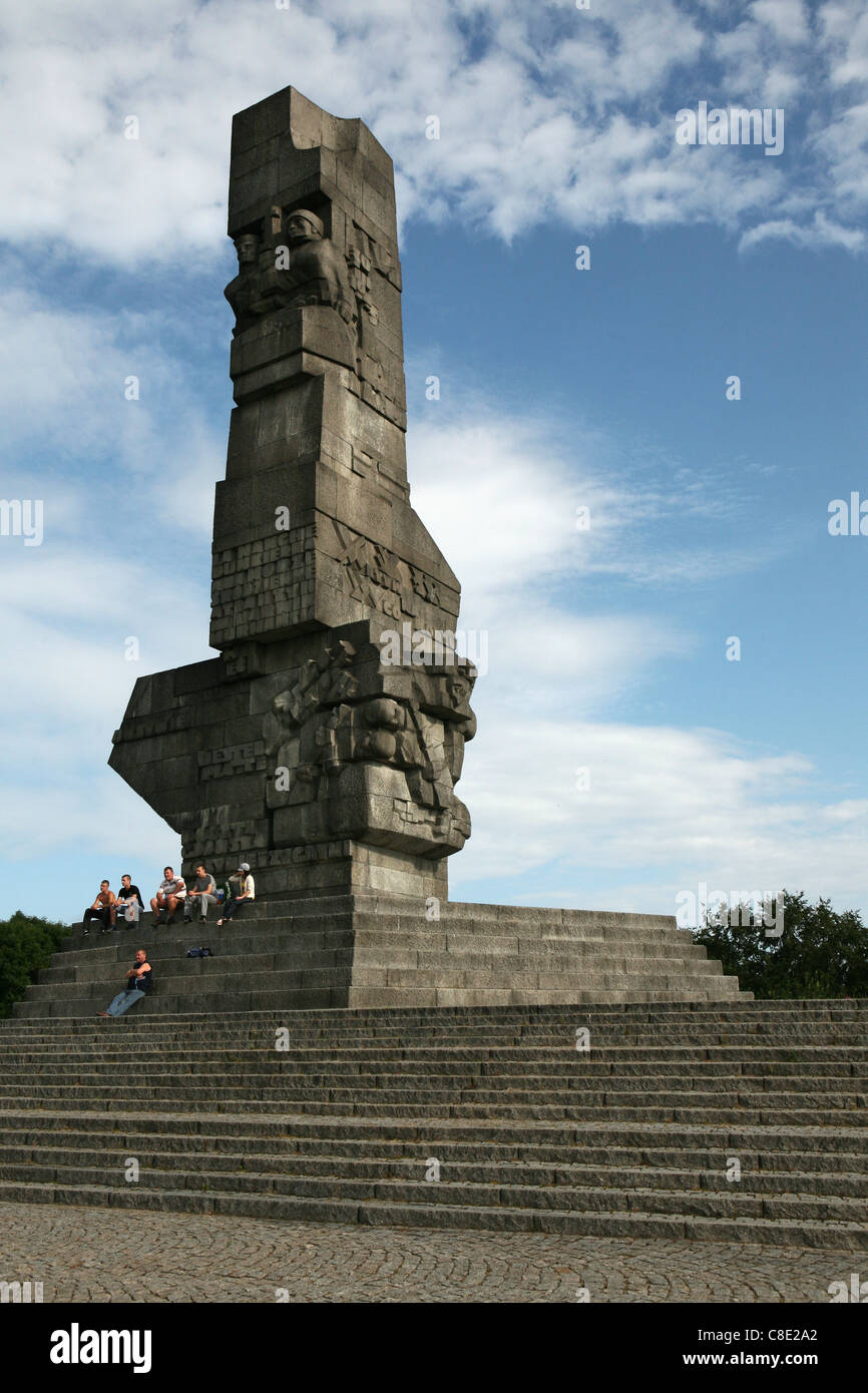 Westerplatte Monument In Memory Of The Polish Defenders On The Place 