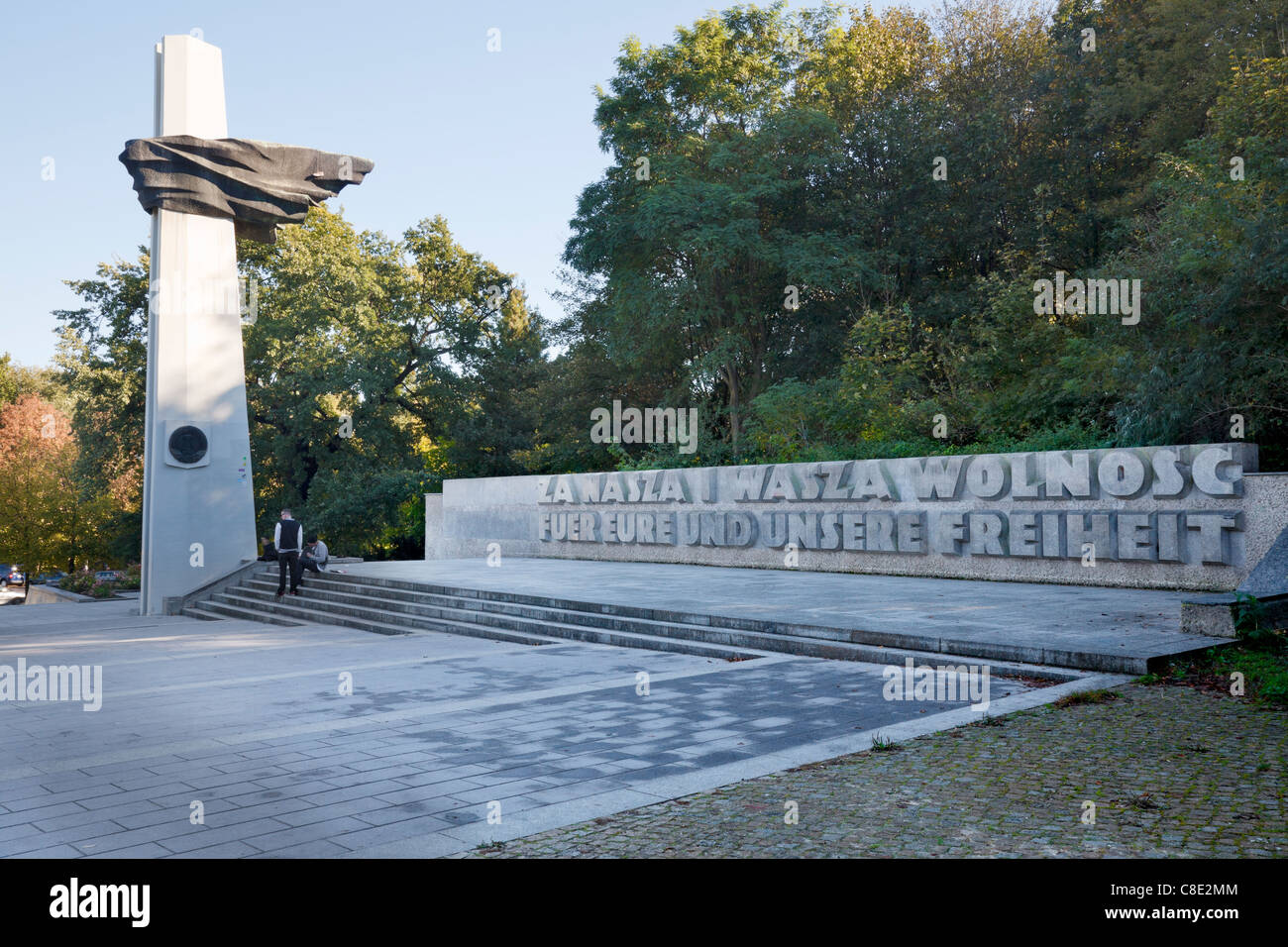 Memorial to Polish Soldiers and German Anti-Fascists, Volkspark Friedrichshain, Berlin, Germany Stock Photo