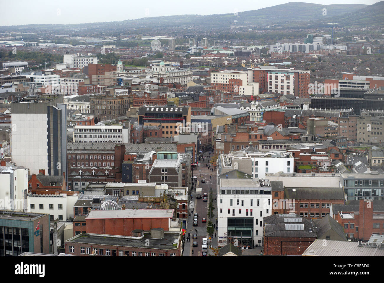 Belfast (from Irish: Béal Feirste, meaning 'mouth of the sandbars'[16]) is the capital of and largest city in Northern Ireland. Stock Photo