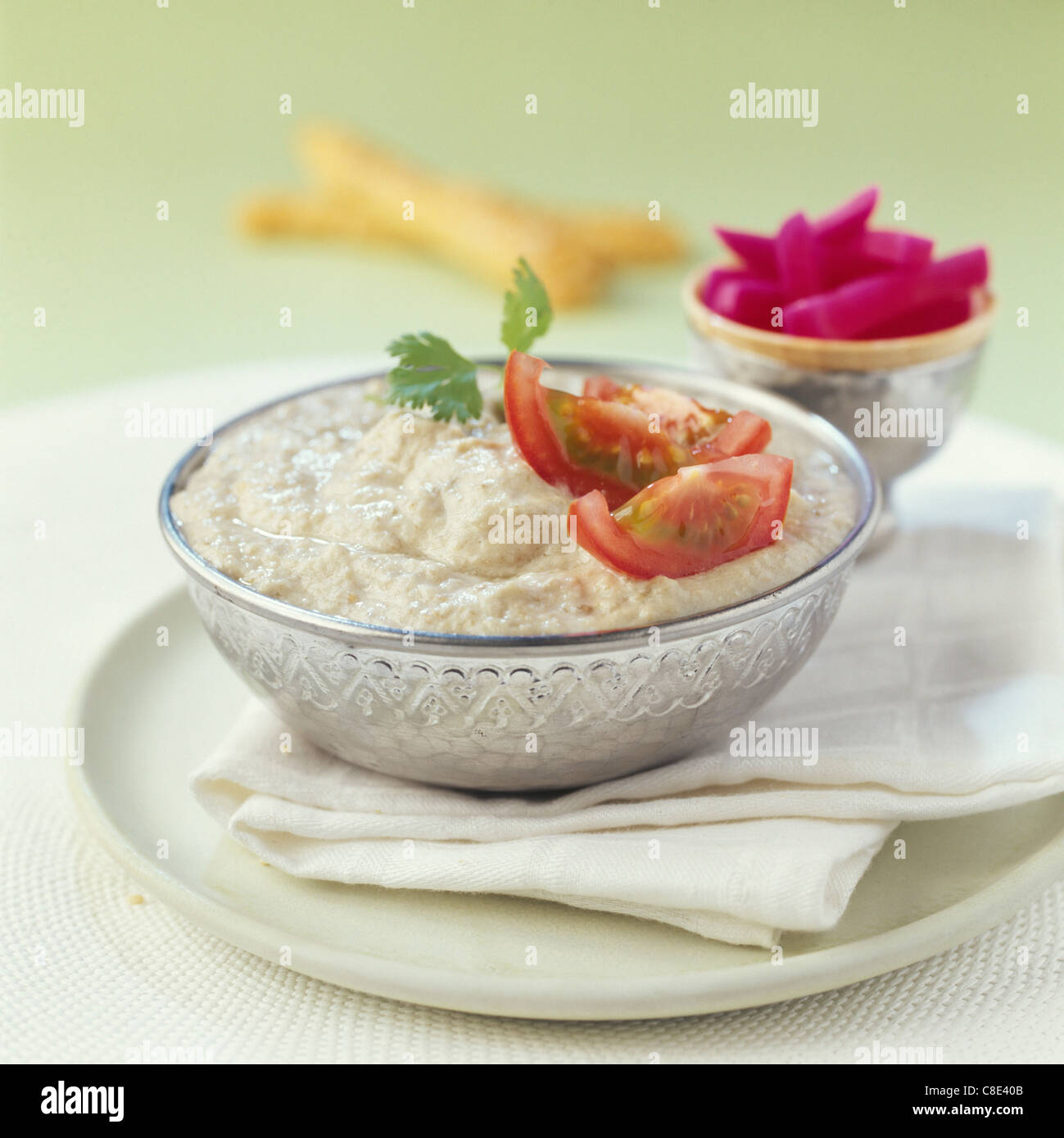 Eggplant puree Stock Photo