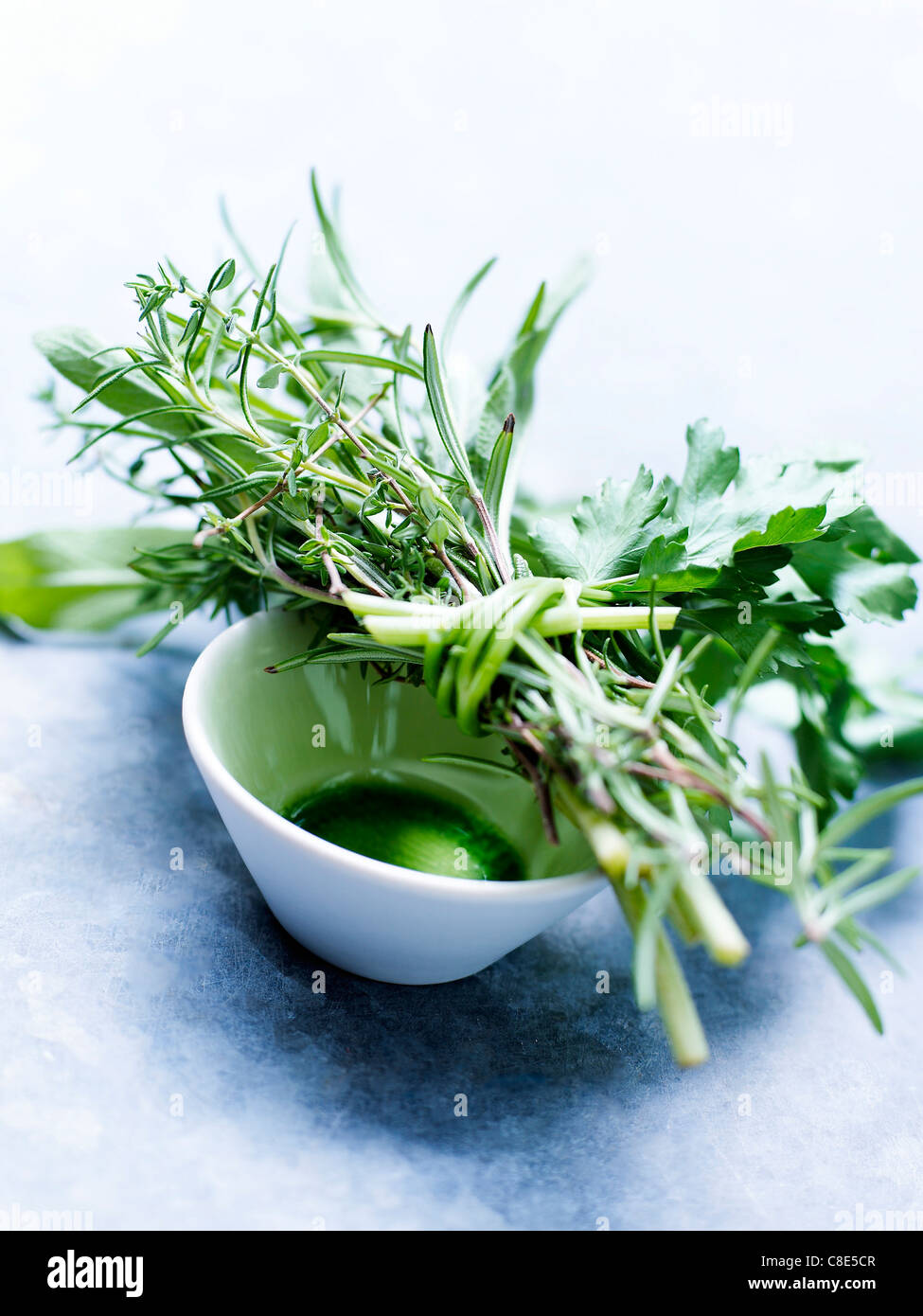 Bunch of fresh herbs Stock Photo Alamy