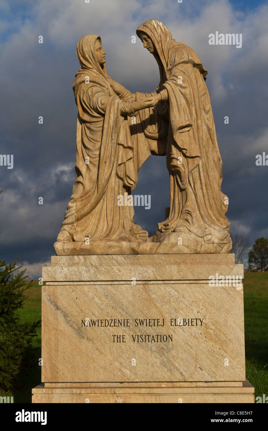Statue in the Rosary Garden at Our Lady of Czestochowa in Doylestown