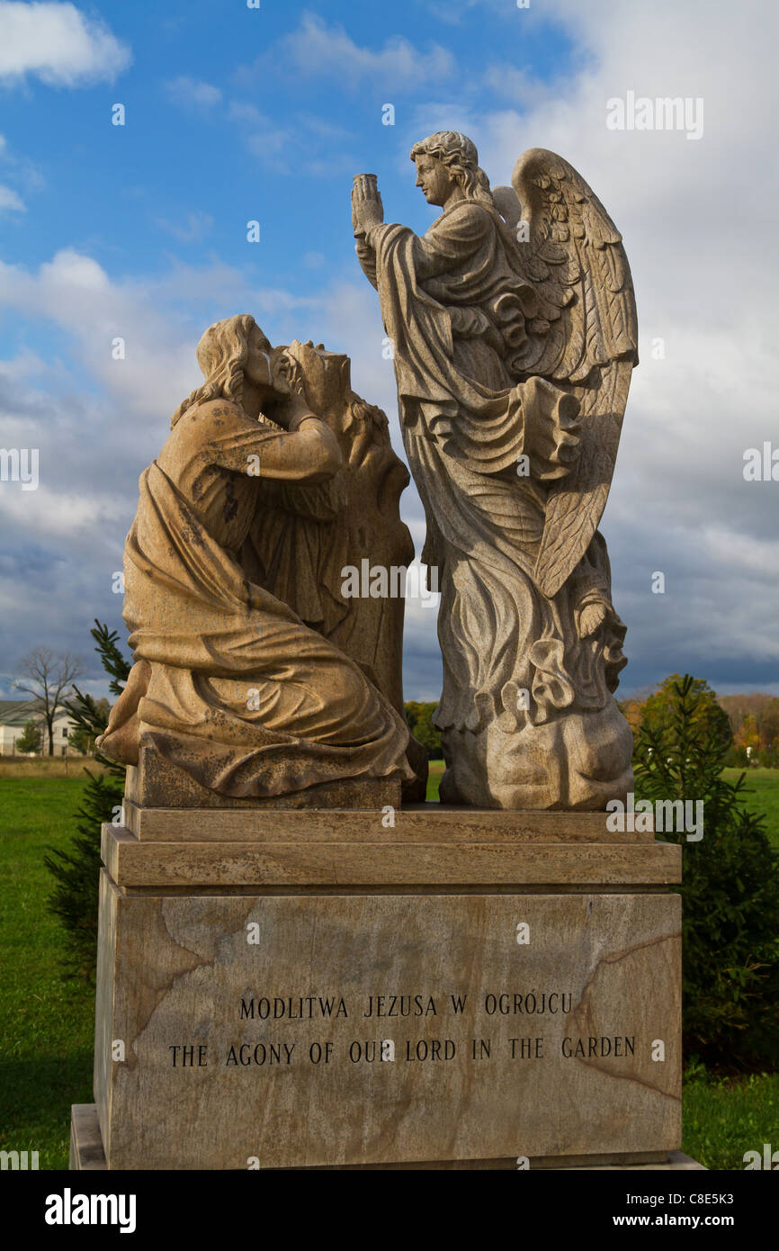 Statue in the Rosary Garden at Our Lady of Czestochowa in Doylestown