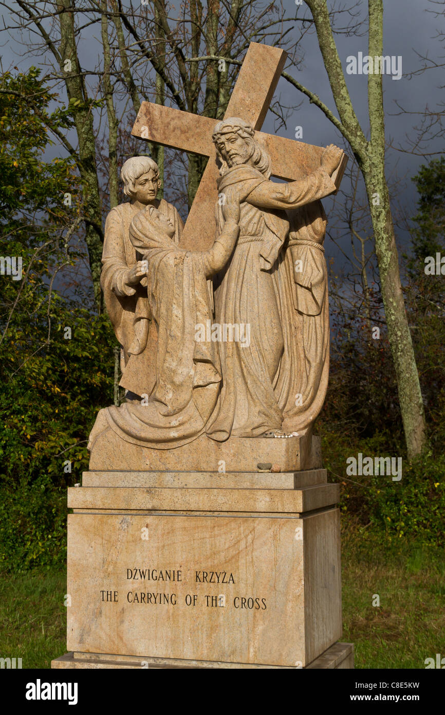 Statue in the Rosary Garden at Our Lady of Czestochowa in Doylestown