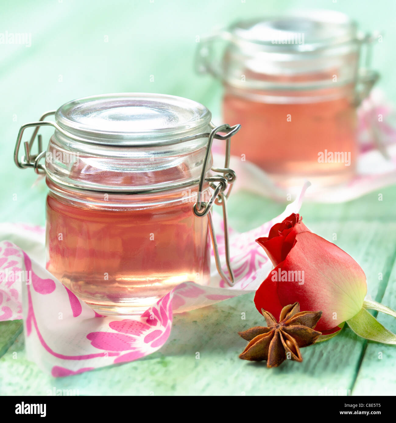 Rose and star anise-flavored jelly Stock Photo
