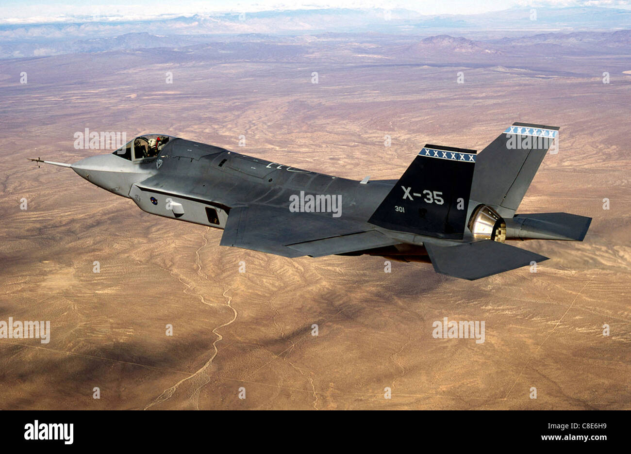 Lockheed Martin's X-35A Joint Strike Fighter Concept demonstrator broke the sound barrier Nov. 21, 2000, Stock Photo