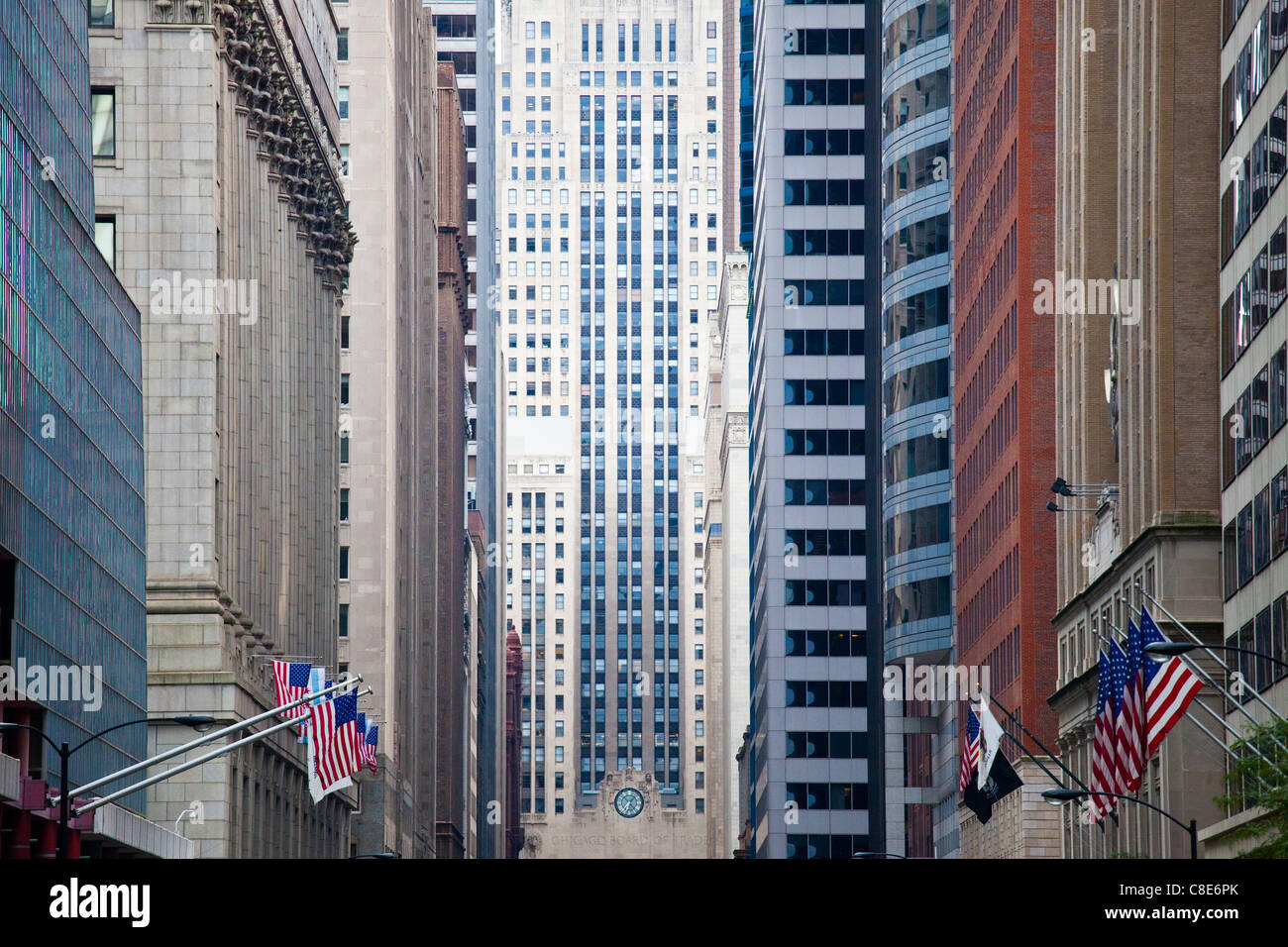 Chicago Board of Trade Building, LaSalle Street, Chicago, Illinois Stock Photo