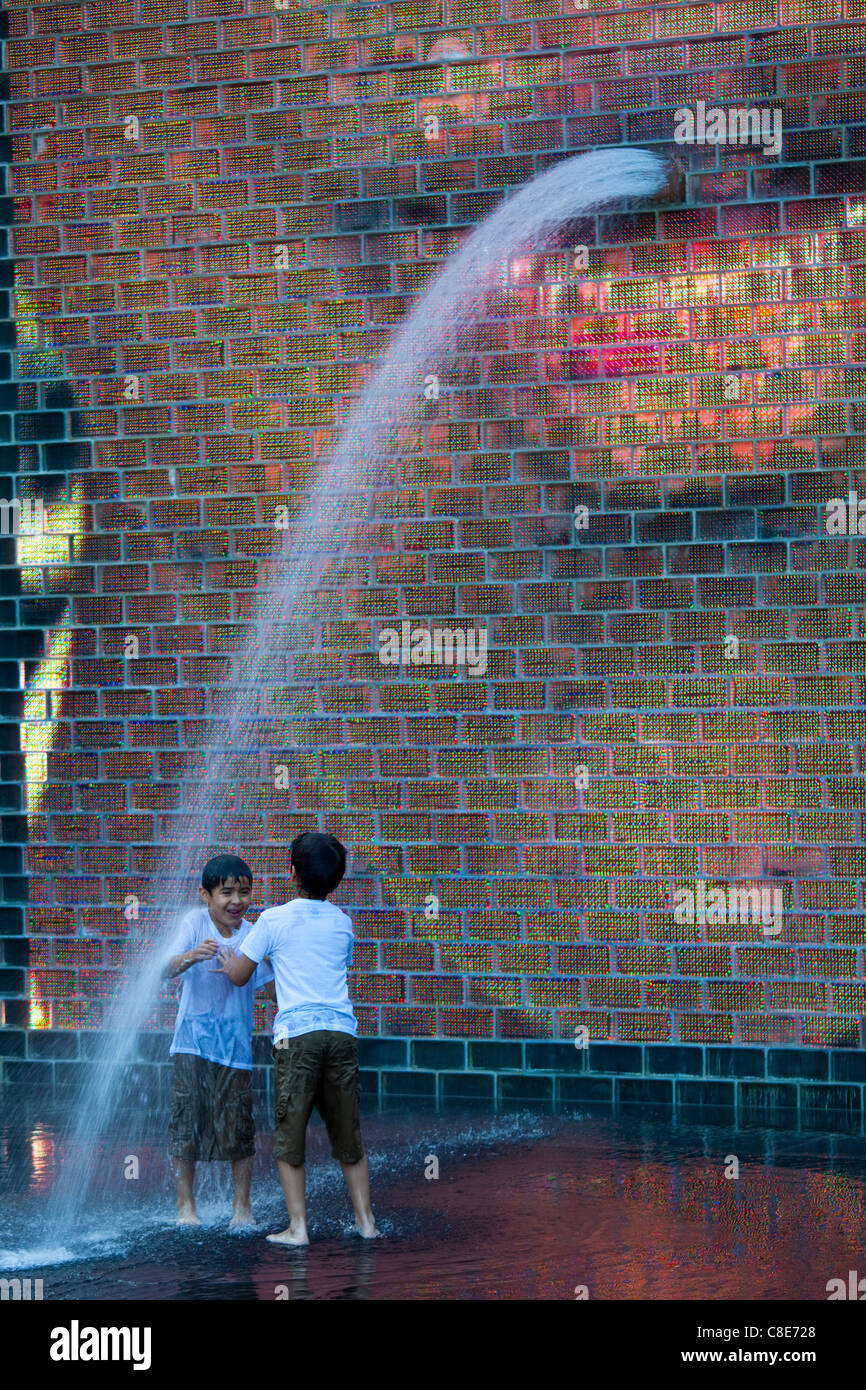 Crown Fountain, Chicago, Illinois Stock Photo