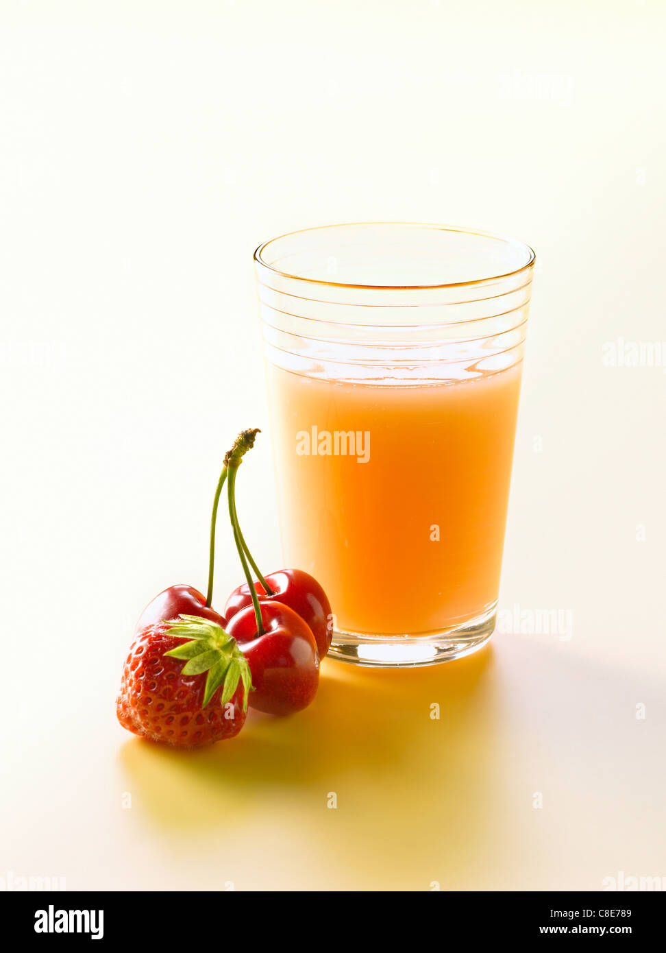 Glass of fruit juice Stock Photo Alamy
