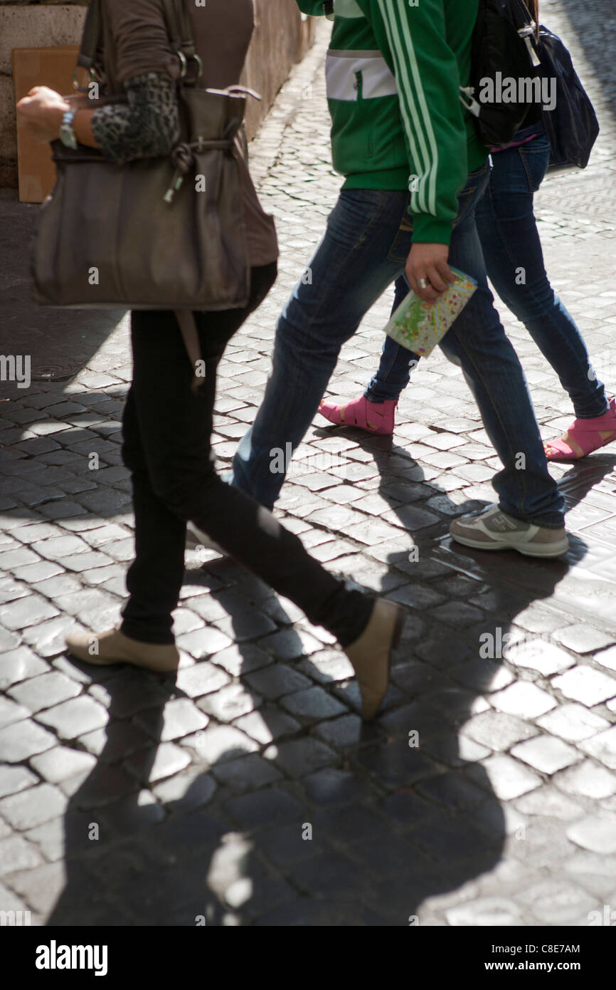 Someone Walking Rome People walking street road city town Rome Italy Stock Photo - Alamy