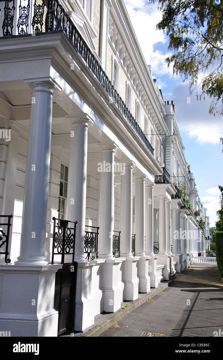 19th century houses in Onslow Square, South Kensington, Royal Borough of Kensington and Chelsea, London, England, United Kingdom Stock Photo