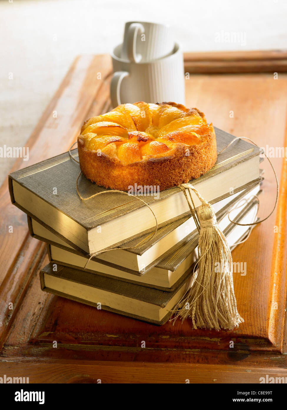 Medlar and honey cake Stock Photo