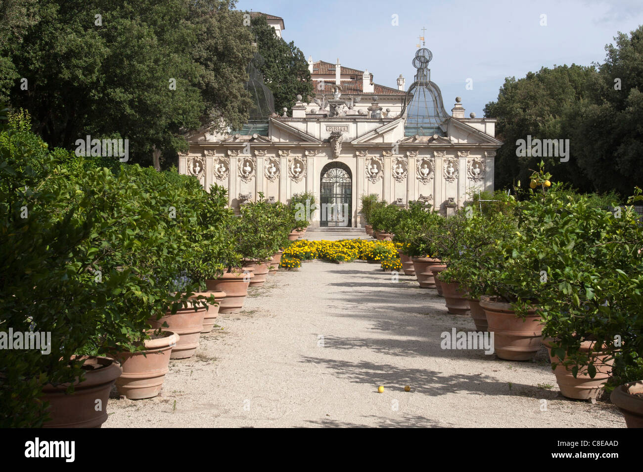 Villa Borghese Gardens In Rome Italy