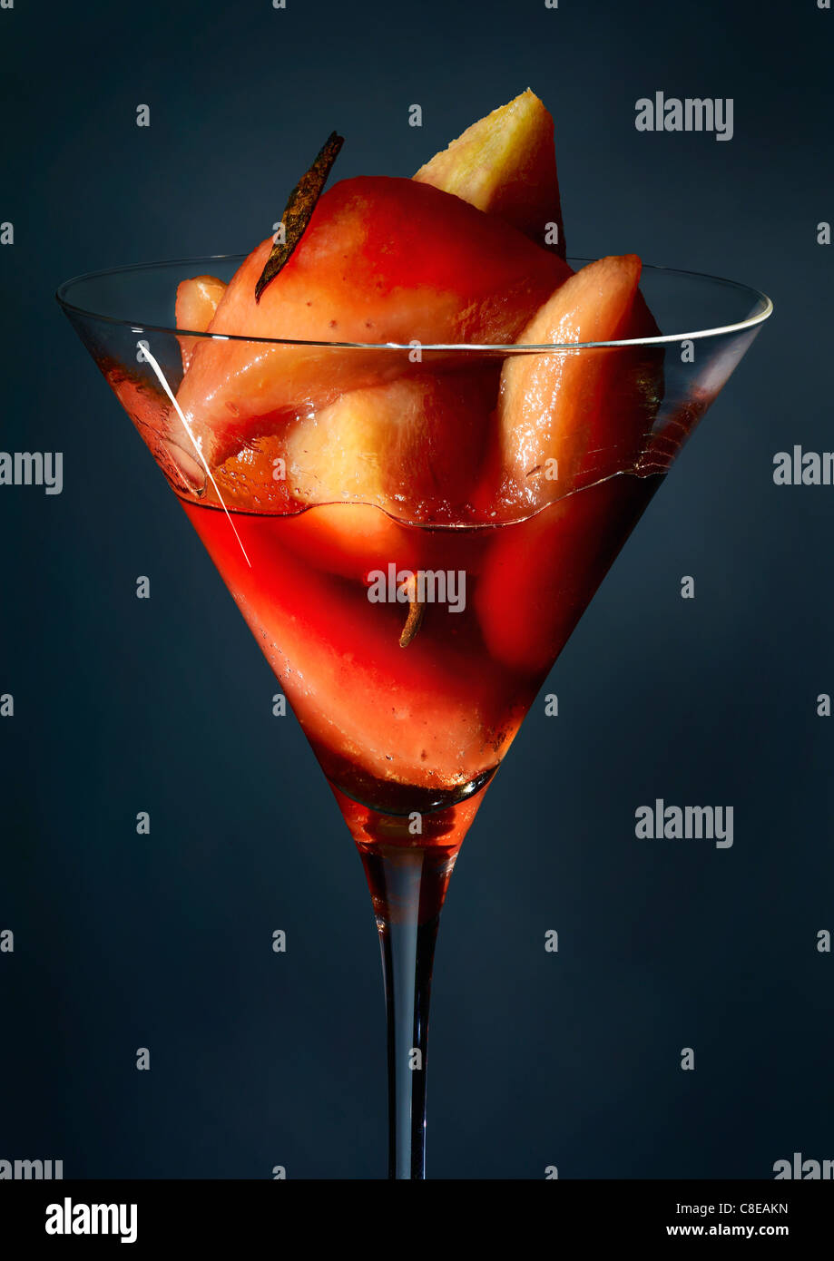 Stewed quince in syrup Stock Photo Alamy