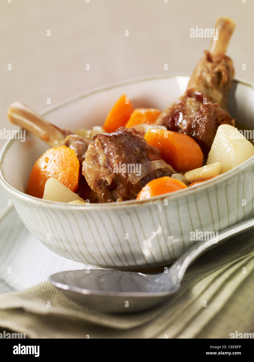 Duck giblets with carrots and turnips Stock Photo Alamy