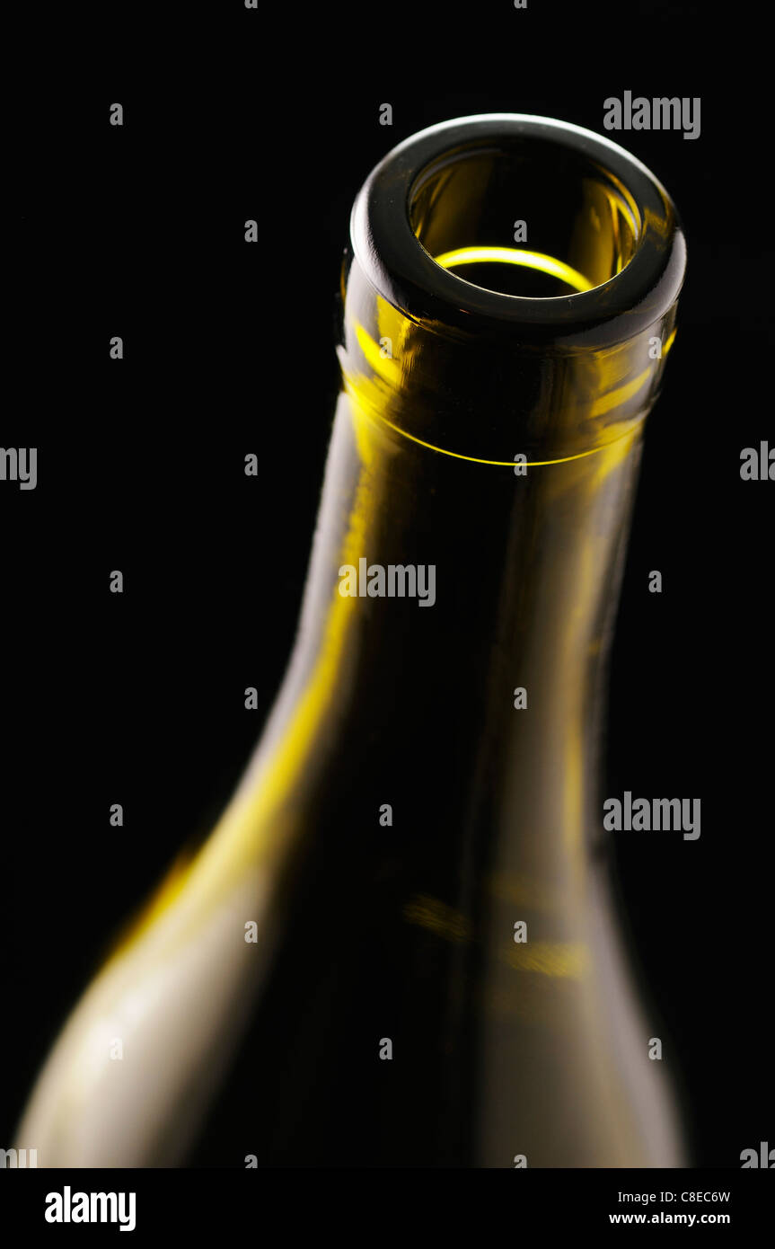 Neck of a wine bottle Stock Photo Alamy