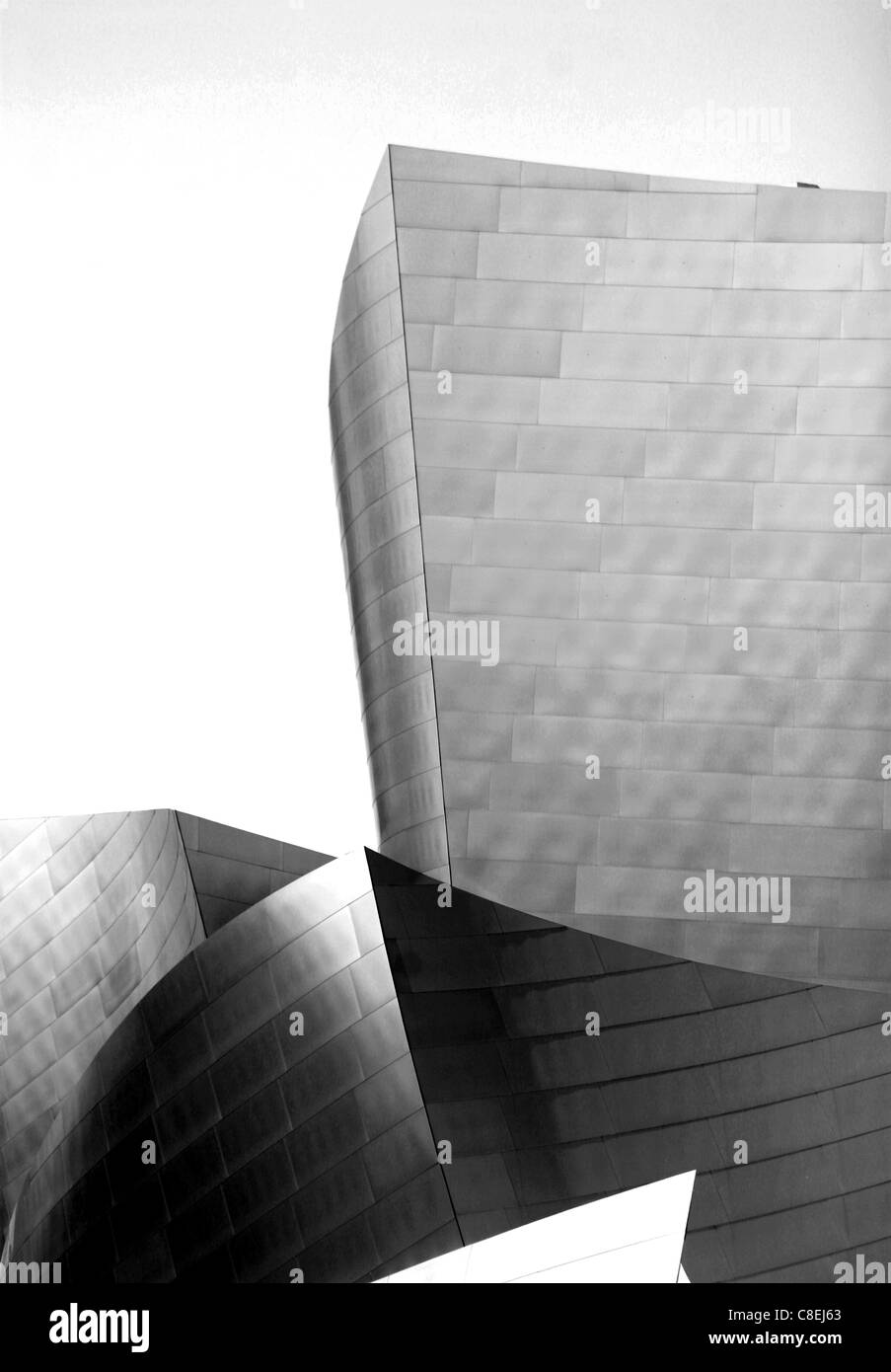 Disney Concert Hall Los Angeles in bw Stock Photo