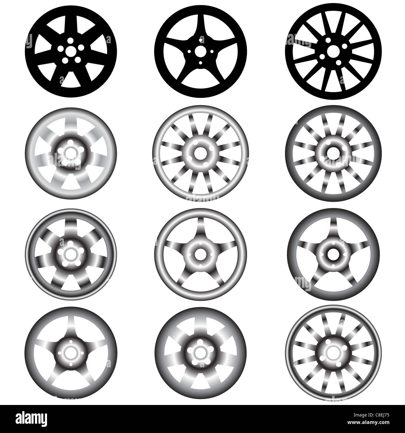 automotive wheel with alloy wheels Stock Photo Alamy