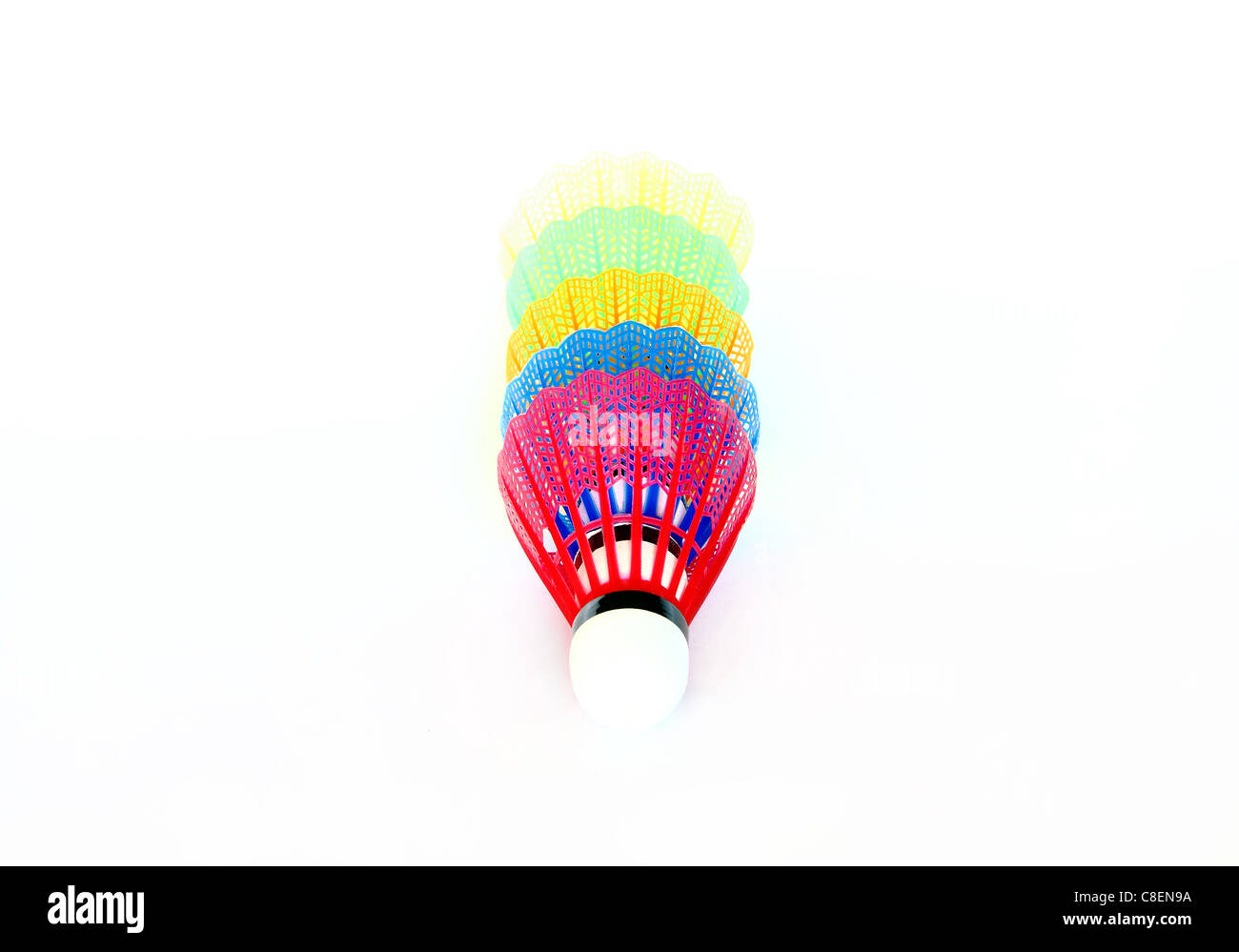 shuttlecocks for badminton isolated on white background Stock Photo - Alamy