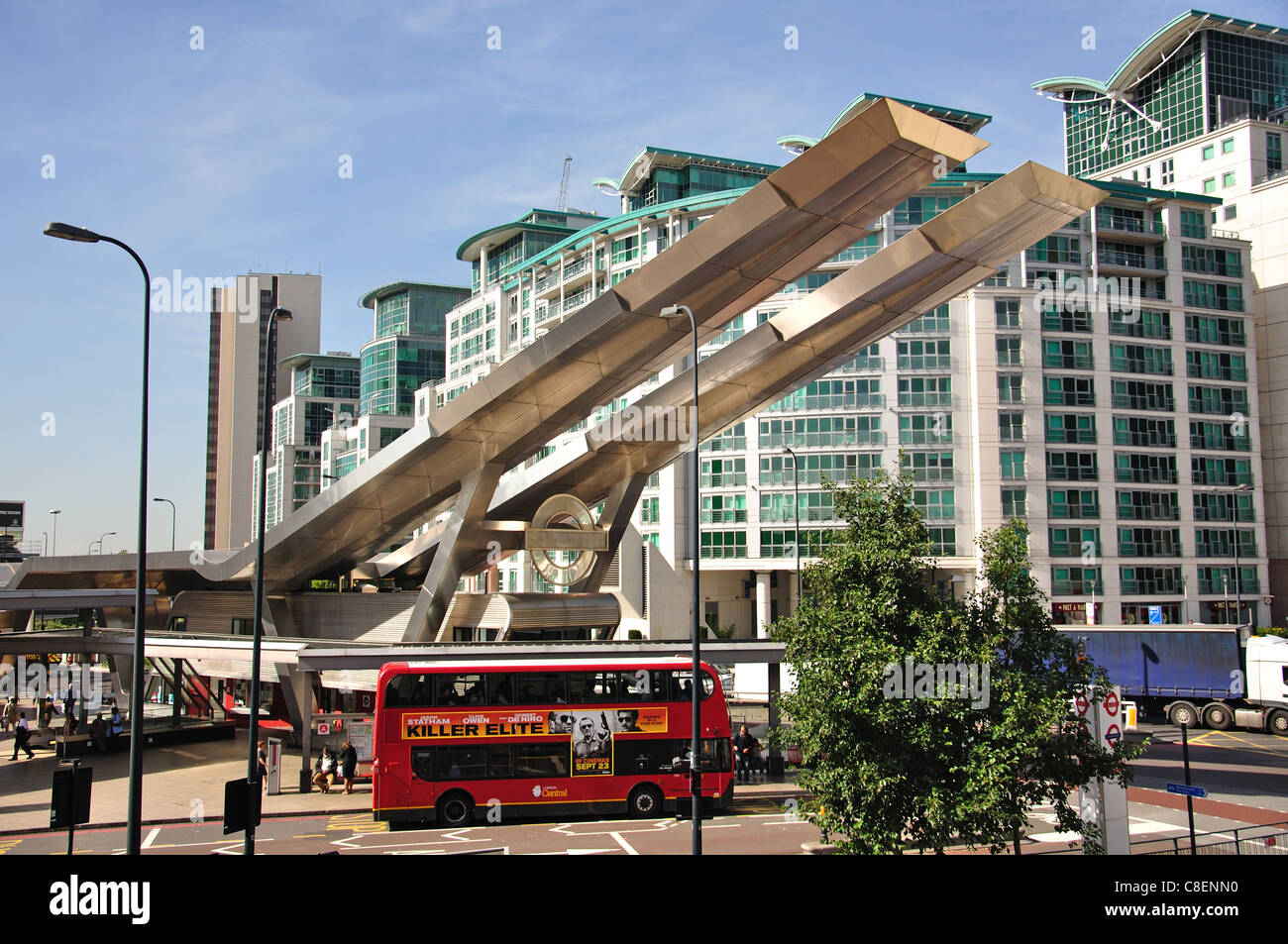 The Vauxhall Cross transport interchange, Vauxhall, London Borough of Lambeth, London, Greater
