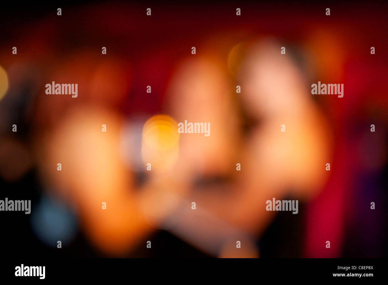 Abstract blur background of people at a party Stock Photo